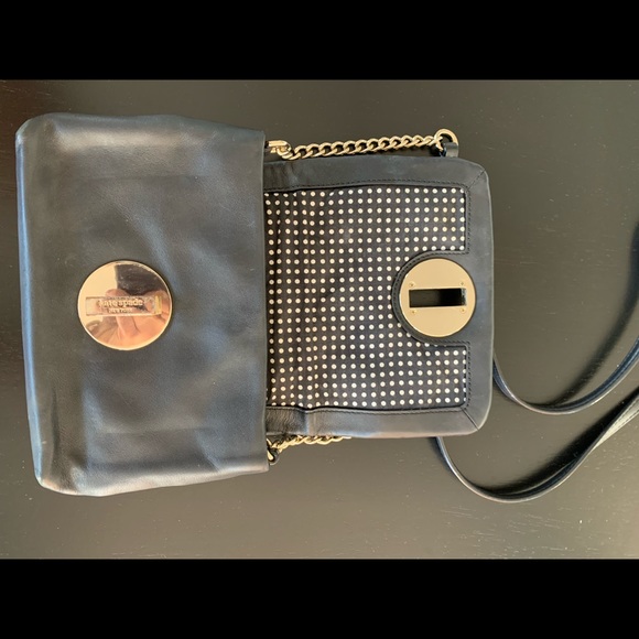 Kate Spade Black Leather Crossbody w Chain Straps - Picture 7 of 7